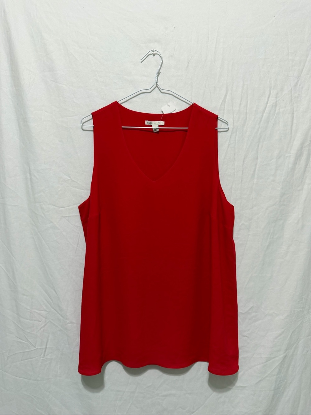 Cato Deep Red V-Neck Sleeveless Tank Top Size 14/16